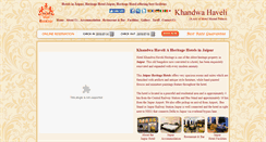 Desktop Screenshot of khandwahaveli.com